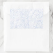 柔らかく青い色合いのナナカマド 長方形シール (バッグ)