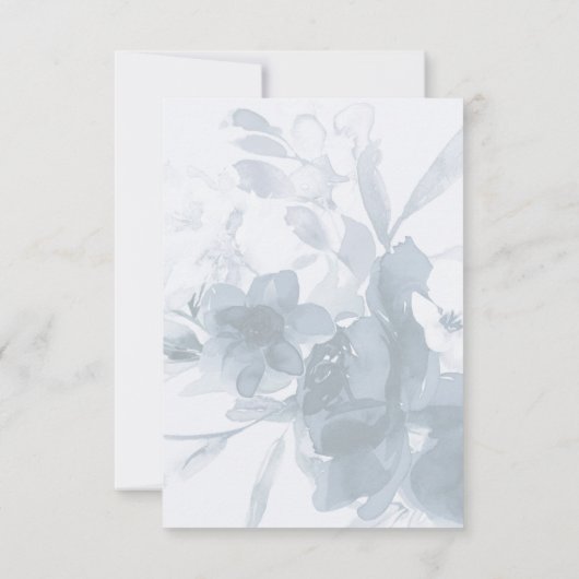 柔らかく風通しの良いフローラブルーフォト結婚のSav セーブザデート (裏面)