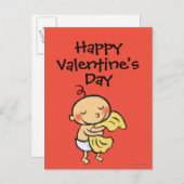 柔らかく黄色い毛布を抱き締めているベビー シーズンポストカード (正面/裏面)