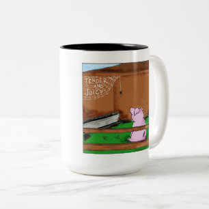 柔らかく、水分が多いシャーロットのくもの巣の漫画 ツートーンマグカップ