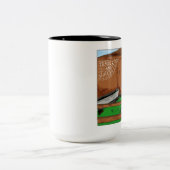 柔らかく、水分が多いシャーロットのくもの巣の漫画 ツートーンマグカップ (中央)