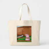 柔らかく、水分が多いシャーロットのくもの巣の漫画 ラージトートバッグ (正面)