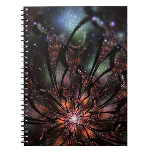 柔らかさと優しさのフラクタル幻想の花 ノートブック (正面)