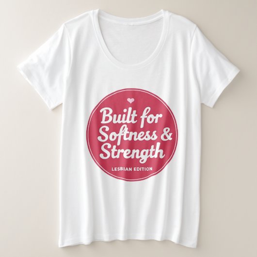 柔らかさと強さを兼ね備えたLGBTQ プラスサイズTシャツ (デザイン正面)