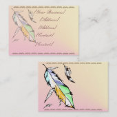 柔らかさによって着色される羽の名刺 名刺 (正面/裏面)