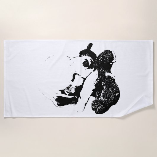 柔らかさの海岸線 ビーチタオル (正面)