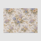柔らかなアイボリーの庭の花開き 薄葉紙 (正面)