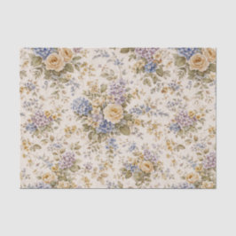 柔らかなアイボリーの庭の花開き 薄葉紙