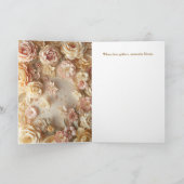 柔らかなゴールド バロック フラワーメモリーフレーム コラージュ シーズンカード (内部)