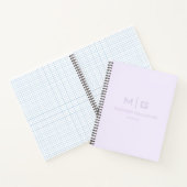 柔らかなソフトなライトパステルラベンダー紫色 ノートブック (内部)