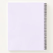 柔らかなソフトなライトパステルラベンダー紫色 ノートブック (裏面)