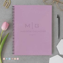 柔らかなソフトなライトパステルラベンダー紫色 ノートブック