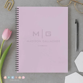 柔らかなソフトなライトパステルラベンダー紫色 ノートブック