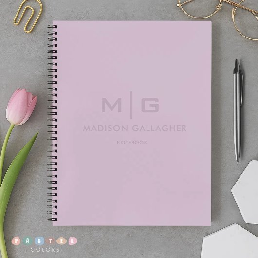 柔らかなソフトなライトパステルラベンダー紫色 ノートブック