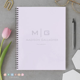 柔らかなソフトなライトパステルラベンダー紫色 ノートブック