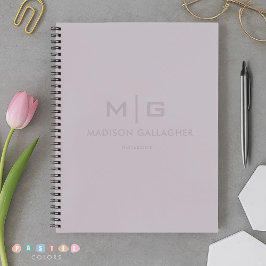 柔らかなソフトなライトパステルラベンダー紫色 ノートブック