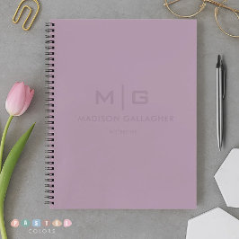 柔らかなソフトなライトパステルラベンダー紫色 ノートブック