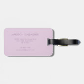 柔らかなソフトなライトパステルラベンダー紫色 ラゲッジタグ (裏面横)