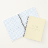 柔らかなソフトな淡いパステルベージュクリームイエロー色 ノートブック (内部)