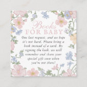 柔らかなピンクの古風な花柄の本 - 赤ちゃんのための宝石 エンクロージャーカード (正面)