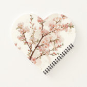 柔らかなピンクの桜の枝 ノートブック (裏面)