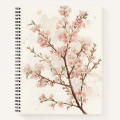 柔らかなピンクの桜の枝 ノートブック (正面)