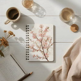 柔らかなピンクの桜の枝 ノートブック