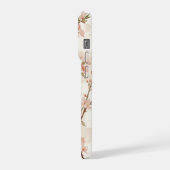 柔らかなピンクの桜の枝 iPhoneケース (左側面)