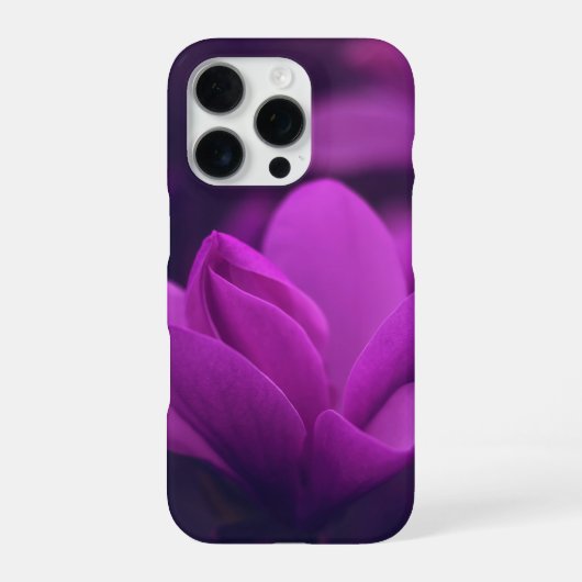 柔らかな光に照らされた紫の花 iPhoneケース (裏面)