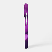 柔らかな光に照らされた紫の花 iPhoneケース (左側面)