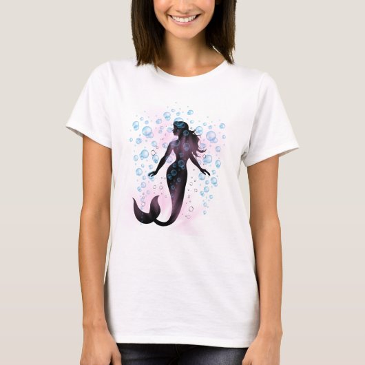 柔らかな波に揺れる人魚 Tシャツ (正面)