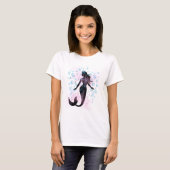 柔らかな波に揺れる人魚 Tシャツ (正面フル)