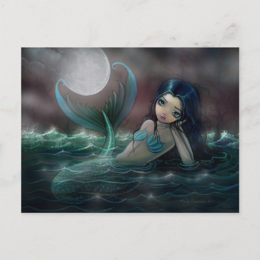 柔らかな海の人魚ファンタジーアート ポストカード (正面)