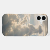 柔らかな白とグレーの雲の形 iPhoneケース (裏面横)