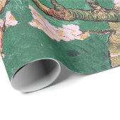 柔らかな緑 ヴィンセント・ヴァン・ゴッホ 杏の花 ラッピングペーパー (ロールコーナー)