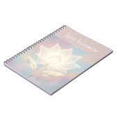 柔らかな背景に透き通る蓮の花 ノートブック (左側)
