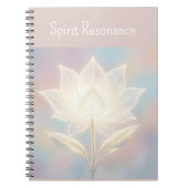 柔らかな背景に透き通る蓮の花 ノートブック (正面)