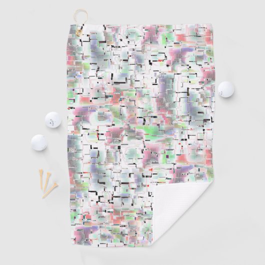 柔らかな色から不透明な色のモザイク紙と霧雨 ゴルフタオル (インサイチュ)