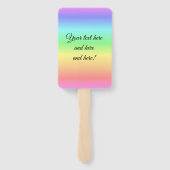 柔らかな虹の色の手扇のセット ハンドファン (裏面)