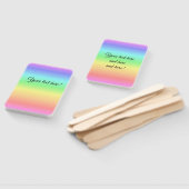 柔らかな虹の色の手扇のセット ハンドファン (組立なし)