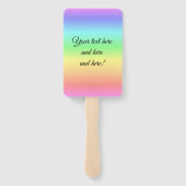 柔らかな虹の色の手持ち扇風機セット ハンドファン (裏面)