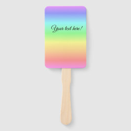 柔らかな虹の色の手持ち扇風機セット ハンドファン