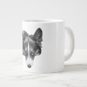 柔らかな視線のコーギー 穏やか ジャンボコーヒーマグカップ (正面右)