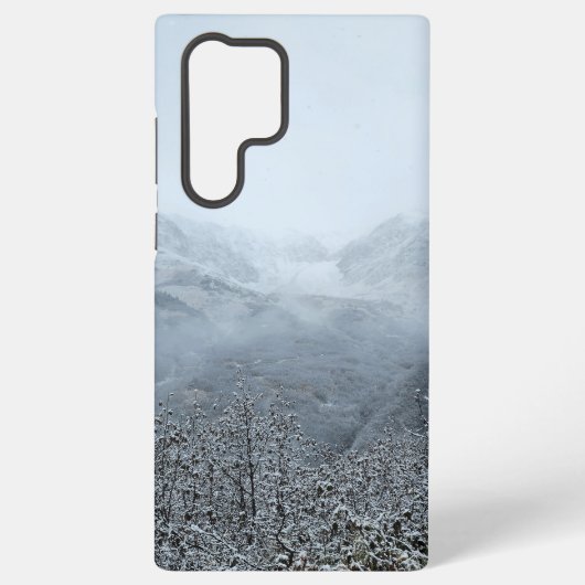 柔らかな霧に包まれた雪山 SAMSUNG GALAXYケース (裏面)