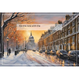 柔らかに降る冬の雪 トートバッグ