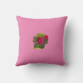 柔らエレガントい枕のバラ | 魅力的なフローラ クッション (裏面)