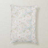 柔らエレガントかな白い花柄 アクセントクッション (裏面(縦))