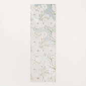 柔らエレガントかな白い花柄 ヨガマット (裏面)