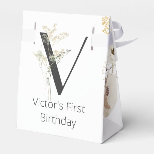 柔らカスタムかな色の野花を持つ フェイバーボックス (裏面サイド)