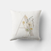 柔らカスタムかな花色のイニシャルA クッション (裏面)